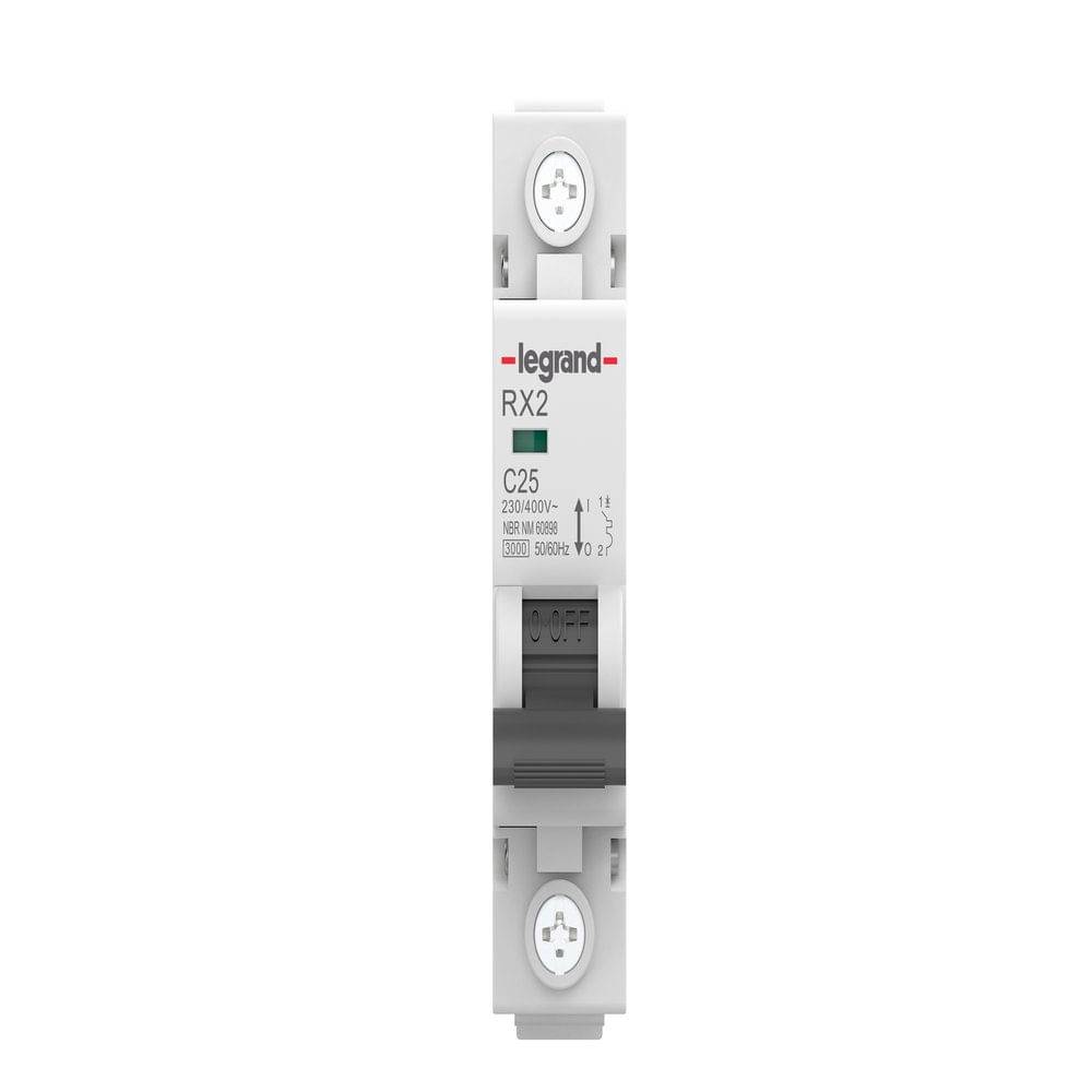 Minidisjuntor Rx2 25A Monopolar Curva C Legrand